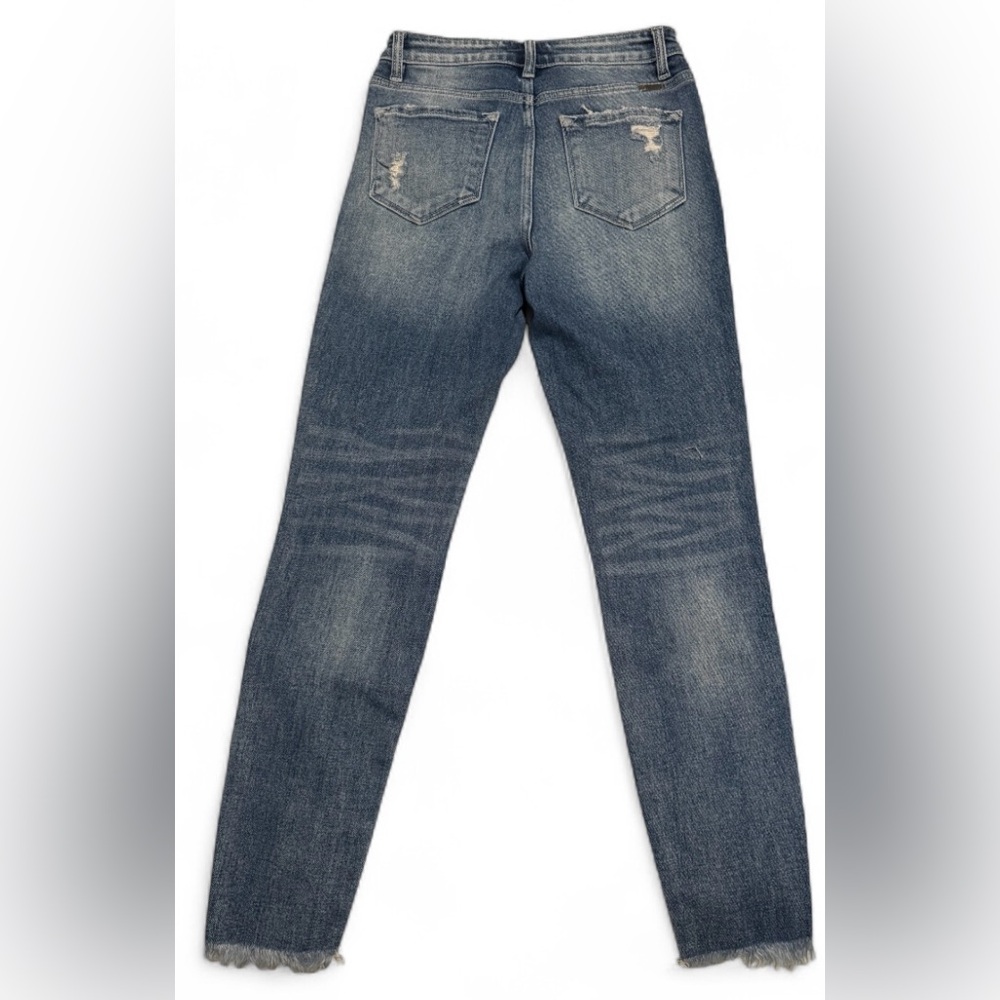 KanCan Faded Blue Distressed Skinny Jeans - Picture 2 of 3